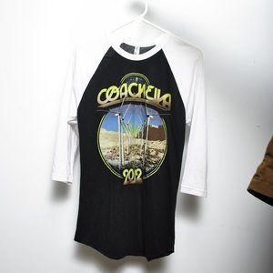 COACHELLA 2012 fest baseball tee medium
